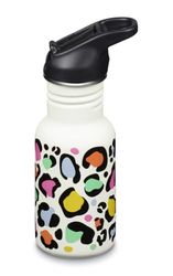Klean Kanteen 1011207 Classic Narrow (Flip Sport) Gourde de vélo avec bouchon en acier inoxydable de couleur rose avec un volume de 355 ml