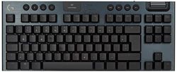 Logitech G915 TKL - Tastiera meccanica da gioco Tenkeyless LIGHTSPEED RGB per laptop e PC, switch a basso profilo, LIGHTSYNC RGB, senza fili, con funzione Bluetooth, colore: Nero