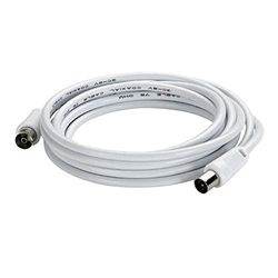 Legrand - Rallonge TV - 1 fiche femelle + 1 fiche mâle Ø9,52mm - longueur 5m - Blanc