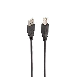 Ewent Kabel USB 2.0 type A/mannelijk naar B/mannelijk, dubbel afgeschermd AWG 28 in koper, rata-overdrachtssnelheid tot 480 Mbit, zwart 1.00 m zwart