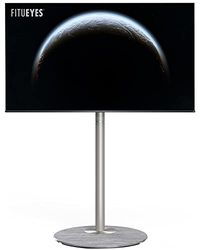 FITUEYES Wit Scandinavisch tv-meubel voor 32 tot 60 inch tv-meubel met scherm Max VESA. 400 x 400 mm Tot 40 kg In hoogte en hoek verstelbaar (Zilver)