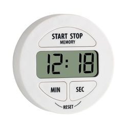 TFA 38,2022,02 - Temporizador e cronómetro, 54 x 54 x 16,5 mm, LR44, branco