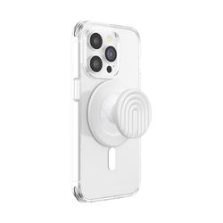 PopSockets: PopGrip Round per Magsafe - Anello Adattatore per MagSafe Incluso - Supporto e Impugnatura per Telefoni Cellulari e Custodia con un Top Intercambiabile - PopOut Curves Coconut Creme