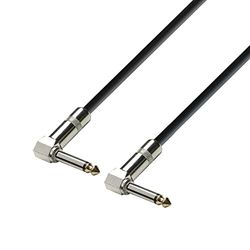 Adam Hall Cables 3 STAR IRR 0030 - Câble Instrument Jack 6,35 mm mono coudé vers Jack 6,35 mm mono coudé 0,3 m