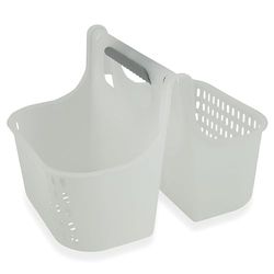 Cestino portatutto porta minuteria multiuso con doppio scomparto e manico