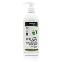 Labnatur Bio Shampoo Ortica Bianca e Timo. Shampoo Rivitalizzante, Anticaide, Anticaspa. Lenisce e purifica i capelli. Aiuta a rallentare la caduta e la forfora in eccesso.