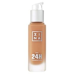 3INA MAKEUP - The 24h Foundation 654 - Marrone Chiaro Con Sottotono Neutro - Fondotinta Coprente Professionale Liquido per Colore Uniforme - Vegan - Cruelty Free