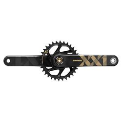 SRAM 710845813580, guarnitura xx1 Eagle pedivella 170mm Corona 34 Direct Mount 12 velocità Dub Gold Boost Unisex Adulto, Nero, Taglia Unica