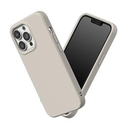 RHINOSHIELD Hoesje compatibel met [iPhone 13 Pro Max] | SolidSuit - schokabsorberend slank ontwerp beschermhoes met premium matte afwerking 3,5 m valbescherming - Shell Beige
