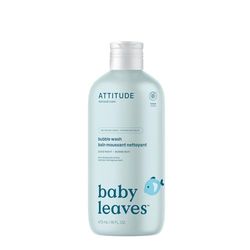 ATTITUDE Bubble Bath and Body Wash for Baby, EWG Verified, Dermatologically Tested, Plant- and Mineral-Based Ingredients, Vegan, Good Night, 473 mL