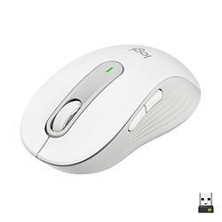 Logitech Signature M650 L for Business, Mouse wireless per mani grandi, Logi Bolt, Bluetooth, SmartWheel - Bianco