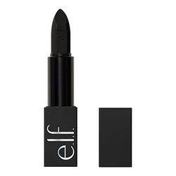 e.l.f. O Face Satin Lipstick, rossetto cremoso a lunga tenuta, nutriente e altamente pigmentato, infuso con jojoba, prodotto vegano e non testato sugli animali, All Night