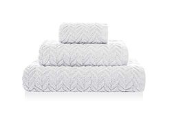 Sorema Toalla de Ducha 70 x 140 cm, Color Blanco Chevron