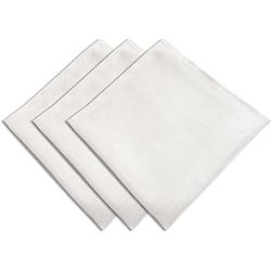 Soleil d'Ocre Bella Kavel van 3 Servetten van Tafel, Polyester, Wit, 45 x 45 cm
