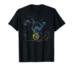 Wheelie Motocross Supermoto Supermotard Enduro Resumen Camiseta