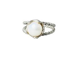 Anello di perle, anello d'argento 925, anello di dichiarazione, anello fatto a mano, regalo da damigella d'onore (10)