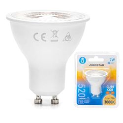 VoltShine LED GU10 COB 7W: Illumina i tuoi spazi con efficienza e stile. La sua tecnologia COB offre una luce intensa e uniforme, ideale per qualsiasi ambiente. Risparmio energetico senza sacrificare