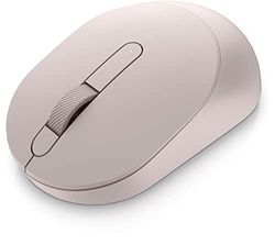 Dell MS3320W Mobile Wireless Mouse – Wireless - 2.4 GHz, Bluetooth 5.0, Optical LED, Mechanical - Ash Pink