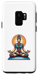 Carcasa para Galaxy S9 Cute Graphic A Women Relaxing, Yoga, Yoga Matutino