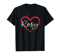 Rosy I Heart Rosy I Love Rosy Personalizzato Maglietta