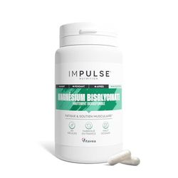 Magnésium Bisglycinate - Vitamine B6 - Fatigue, Énergie & Récupération - Haute Absorption - Complément Alimentaire - 60 Gélules - Fabriqué en France - IMPULSE NUTRITION