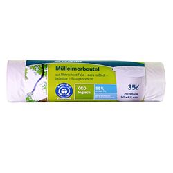 inapa Secolan Bin Liners/Bin Bags 35L - ✓Extra Tearproof ✓Waterproof ✓100% Recyclable - 1 Roll / 20 Pieces