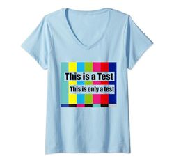 Mujer Este es solo un día de prueba para el profesor sin señal Tv 80s 90s Camiseta Cuello V