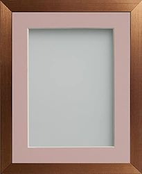 Frame Company Simpson Range Copper 12x10 inch Frame With Pink Mount for 8x6 inch *Choice of Sizes* Fitted with Real Glass