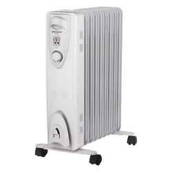 Bastilipo - Radiateur à bain d'huile compact 2000 W, 9 éléments, 3 niveaux de puissance, RAC9-2000