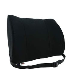 Sitback Support Lombaire, Noir, support du bas du dos, coussin dorsal avec attaches