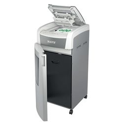 Leitz IQ Autofeed Office Micro Cut Paper Shredder P5, Automatic, 600 sheet, 110 Litre Bin Capacity, White, 80180000