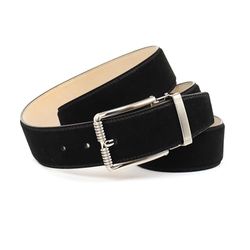 Anthoni Crown Unisex lederen riem riem, zwart, 110 cm