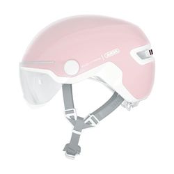 ABUS HUD-Y ACE city - casco da bici alla moda con visiera e luce posteriore a LED magnetica e ricaricabile - per uomo e donna - nero, taglia M