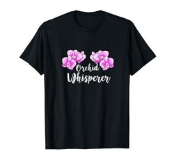 Orchid Whisperer Cita divertida Planta de interior Amantes de las flores de orquídeas Camiseta