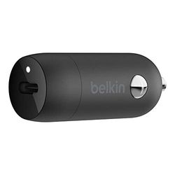 Belkin USB-C Fast Car Charger 20W, Car USB Charger, Fast Phone Charger, Car Charger Adapter for iPhone 15, 14, 13, 12, Samsung Galaxy S24, S23, Google Pixel, Sony, iPad, tablets, and more - Black