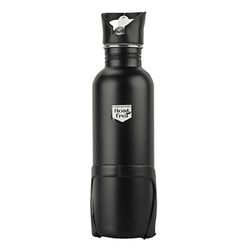 Fischer drinkfles van zeer robuust roestvrij staal incl. houder, zwart, 750 ml