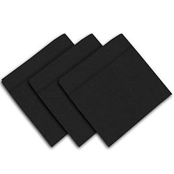 Soleil d'ocre Set de 3 Toallas Venecia, Negro, 45 x 45 cm