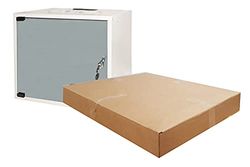LINK LK1909U40E Armoire Rack 19" Disque assemblé 9 Unités murales (H) 460 x (L) 540 x (P) 400 mm Couleur Gris Porte Verre