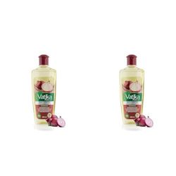 Vatika Naturals Red Onion Hair Oil 200ml | For Anti Hair Fall | Enriched with the Goodness of Rosemary and Olive Oil I 100% Natural Oil Extract | Strengthening Hair From Root To Tip (Pack of 2)