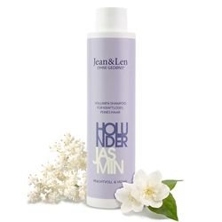 Jean & Len Volume Shampoo Sambuco e Gelsomino, per capelli deboli e fini, dona volume, fragranza fruttata-floreale, senza parabeni e siliconi, vegan, 300 ml