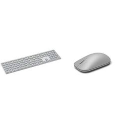 Microsoft ws2-00010 surface tastiera di design, layout italiano qwerty, connessione bluetooth, platinum & surface grigio topo