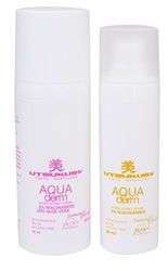 Aqua Derm – ansiktskräm och serum med lätt textur perfekt för sommaren och semestern. Kräm med SPF 20