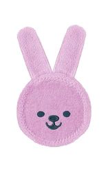 MAM Rabbit Bijtring, mondverzorgingshandschoen voor tanden, microvezel, 0+ maanden, roze