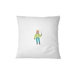 Bona Basics, Funda de cojín Decorativa, decoración del hogar, para sofá, cafetería, Tamaño: 45X45 cm, Color: Blanco