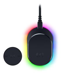 Razer Mouse Dock Pro & Charging Puck - Dock di ricarica wireless magnetico e modulo per mouse compatibili (Hyperspeed 8K Hz, 8 luci RGB Chroma) Nero