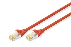 DIGITUS CAT 6A S-FTP patch cable, 0.25 m, LSZH, AWG 26/7, Twisted Pair, red