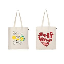 Ecoright Aesthetic Canvas Tote Bag for Women, Reusable Cotton Tote Bag for School, Grocery, Shopping, Beach & Gifts for Women