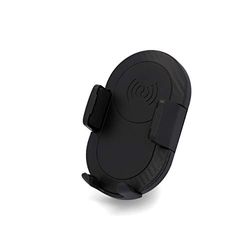 Cartrend 10660 Car Wireless Smartphone Holder for Attaching to Ventilation Slats Mobile Phone Holder with 360° Ball Joint Black