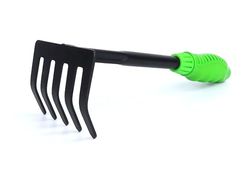 Râteau - Outil de Jardin à 5 Dents, Design Ergonomique, Acier Robuste, idéal pour Le désherbage et Le nivellement du Sol. *