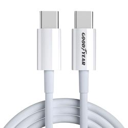 Goodyear 1 Cavo USB-C a USB-C 3.0, 100cm, per IPhone 16/Plus/Pro/Max,15/Plus/Pro/Max,iPad Pro Air,MacBook,Galaxy S24/S23/S22/A54,Redmi,Pixel 9/9 Pro/9 ProXL/8, PS5, Ricarica/Sincronizzazione Dati